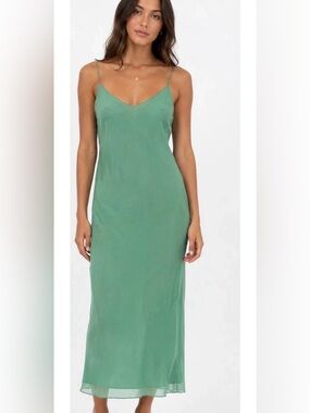 Cloe Cassandra Green Slip Dress Size Small